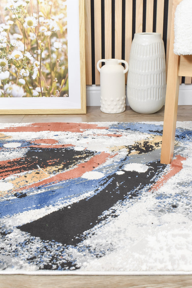 Rugbella Pop Art Flash Multi Grey Runner Rug