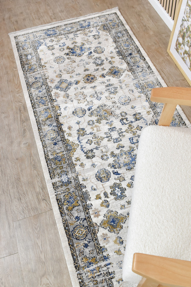 Rugbella Keshan Grey Grey Runner Rug