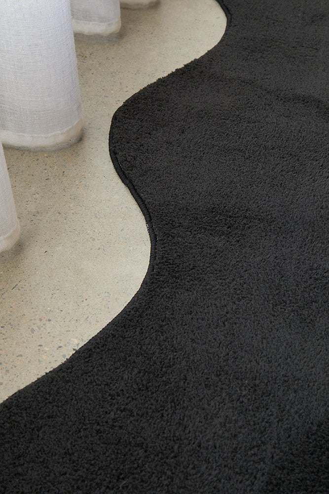 Easy Black Soft Runner Rug