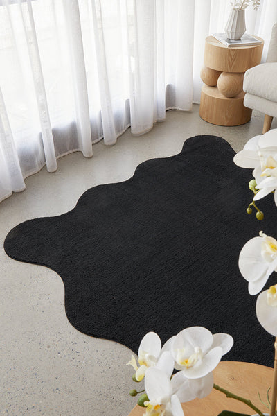 Easy Black Soft Rug, Rugs Online Rugs Sydney Australia, www.rugsonlinerugs.com.au