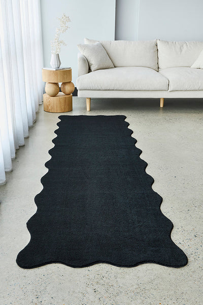 Easy Black Soft Runner Rug, Rugs Online Rugs Sydney Australia, www.rugsonlinerugs.com.au