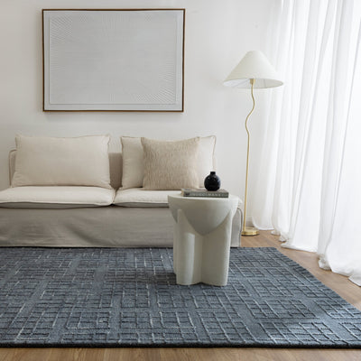 Elite Steel Blue Brilliant Wool Rug, Rugs Online Rugs Sydney Australia, www.rugsonlinerugs.com.au