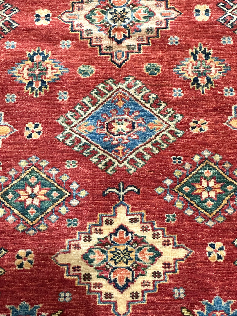 Kazak Super Fine Handmade Veggie Dye Wool Rug (550-1634) 154X97CM