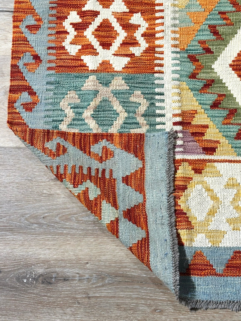 Kilim Chobi Handmade Multi Wool Rug (STK550-2110) 193X152CM