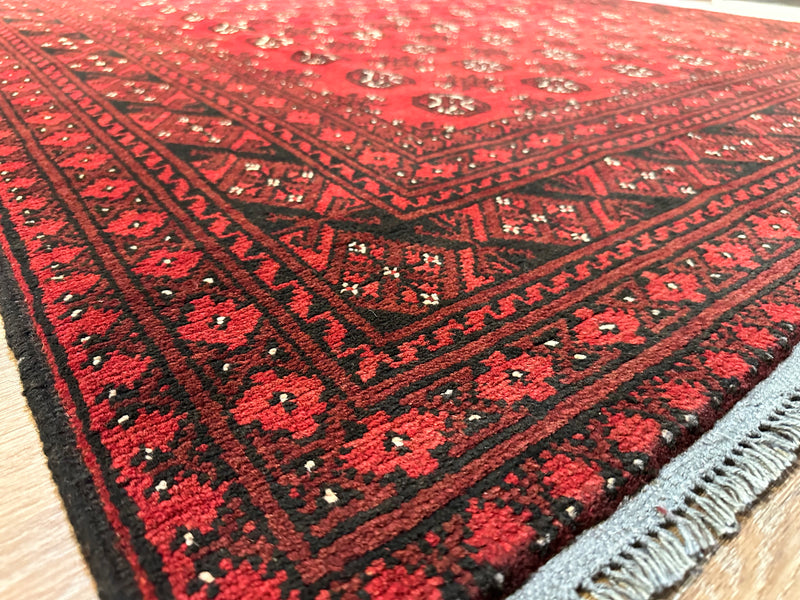 Bokhara Afghan Akhche Tribal Rug (STK550-2023) 292x197CM