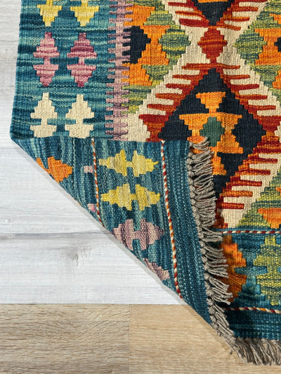 Kilim Chobi Handmade Multi Wool Rug (STK550-2069) 87X61CM
