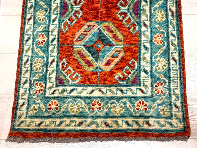 Gul Abshar Afghan Handmade Wool Runner Rug (550-1993) 289x75cm