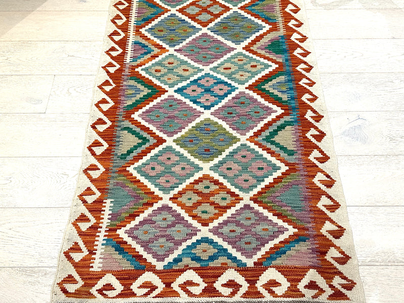 Kilim Chobi Handmade Multi Wool Runner Rug (STK550-2009) 588x85cm