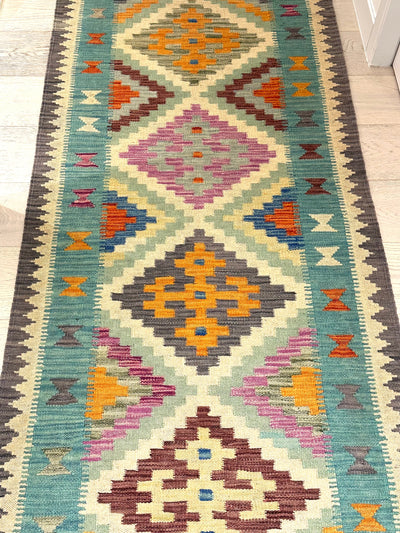 Kilim Chobi Handmade Multi Wool Runner Rug (STK550-2003) 247X84cm