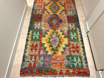 Kilim Chobi Handmade Multi Wool Runner Rug (STK550-2000) 253x85cm