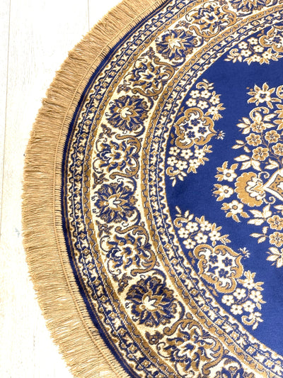 Shiraz Garden Design Blue Round Rug