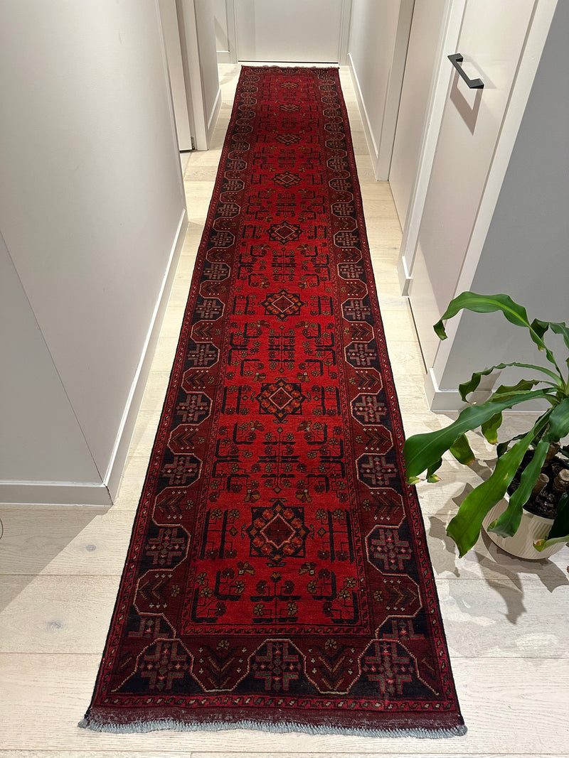 Khal Mohommadi Afghan Fine Tribal Wool Runner Rug (550-2019) 470X79CM