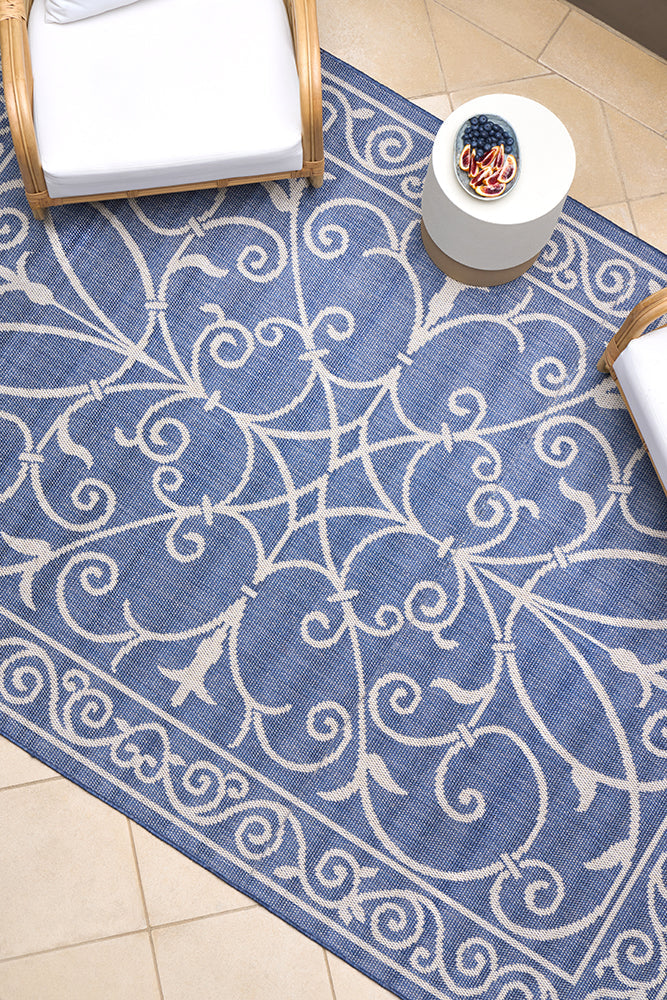 Florida Outdoor Indoor Romy Blue Rug, Rugs Online Rugs Sydney Australia, www.rugsonlinerugs.com.au
