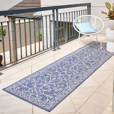 Florida Outdoor Indoor Romy Blue Runner Rug, Rugs Online Rugs Sydney Australia, www.rugsonlinerugs.com.au