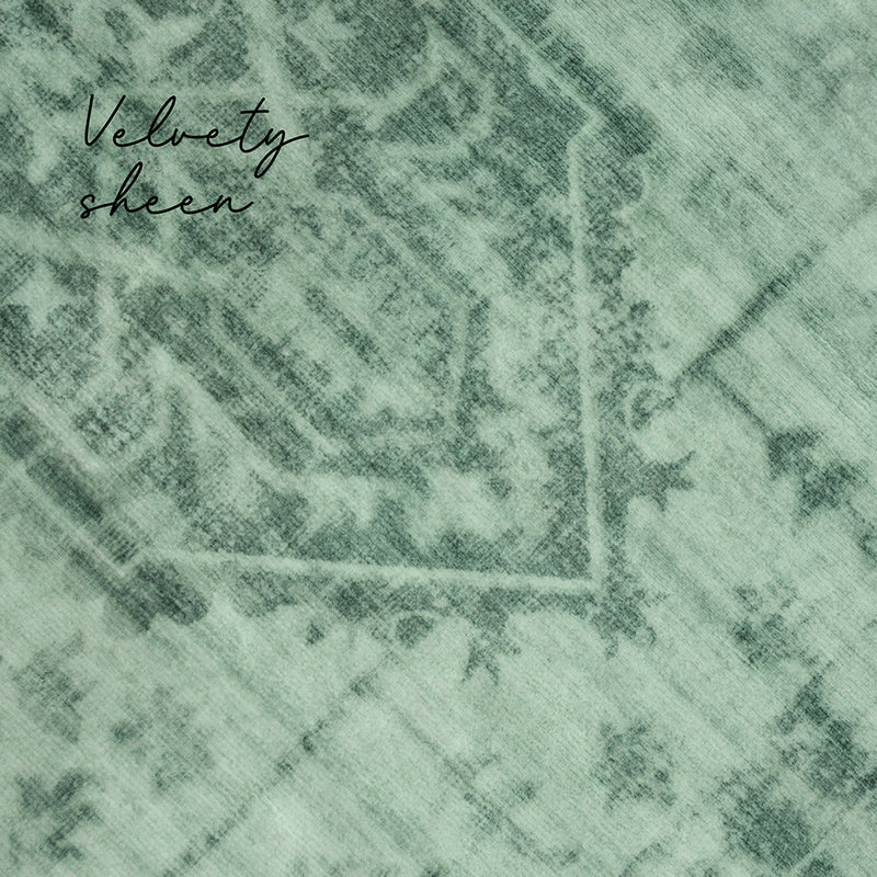 Lucent Emerald Green Vivid Washable Rug