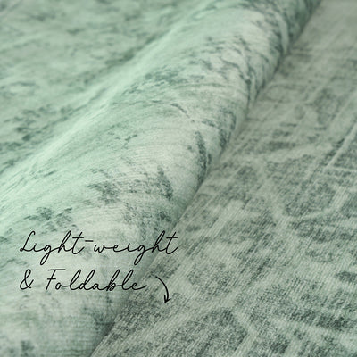 Lucent Emerald Green Vivid Washable Rug