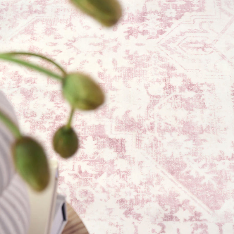 Lucent Rose Quartz Vivid Washable Rug