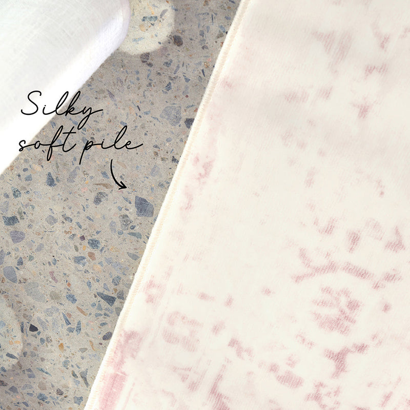 Lucent Rose Quartz Vivid Washable Rug