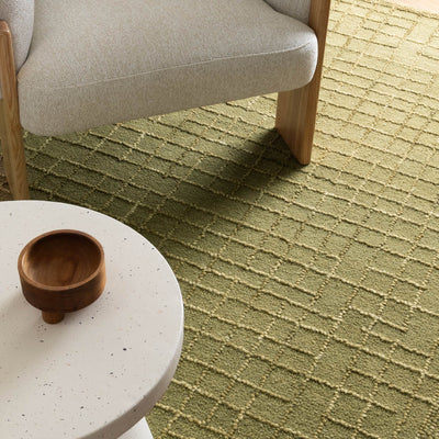 Elite Green Brilliant Wool Rug