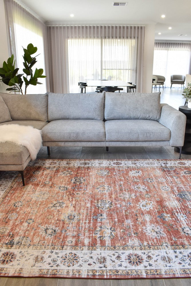 Gloria Auburn Terracotta All Over Rug, Rugs Online Rugs Sydney Australia, www.rugsonlinerugs.com.au