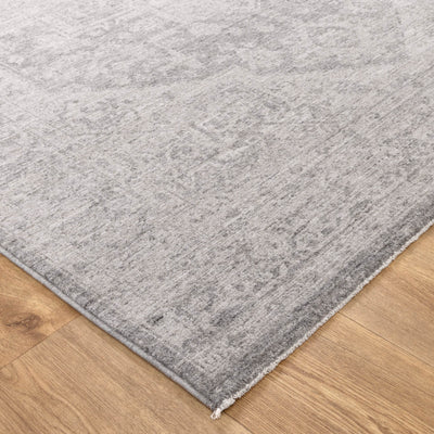 Chobi Essence Medallion Grey Rug
