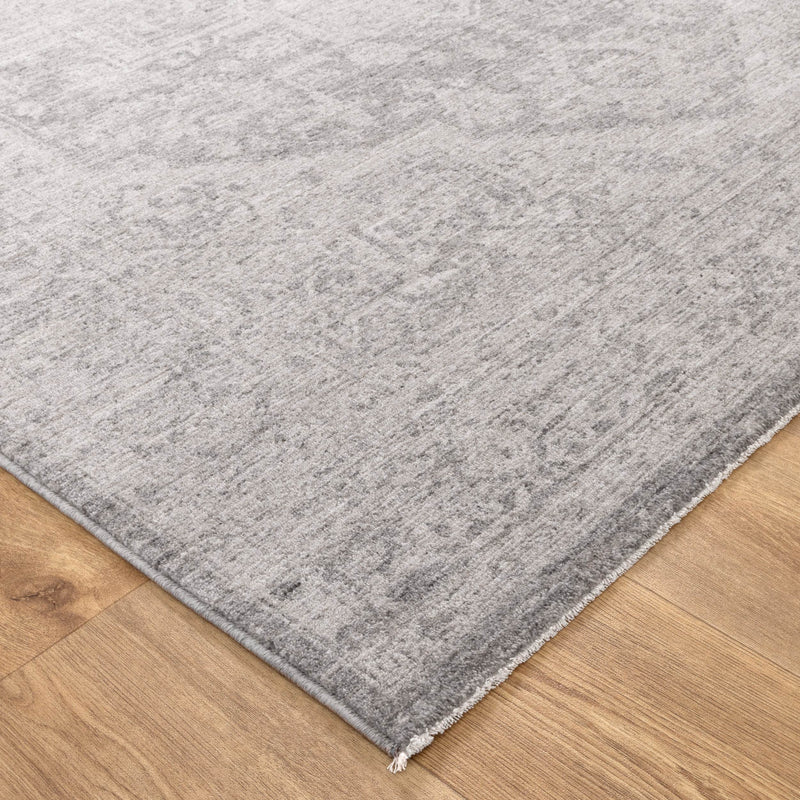 Chobi Essence Medallion Grey Rug