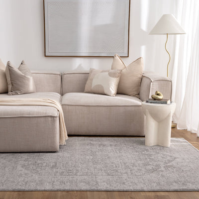 Chobi Essence Medallion Grey Rug