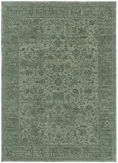 Chobi Essence Border Green Rug