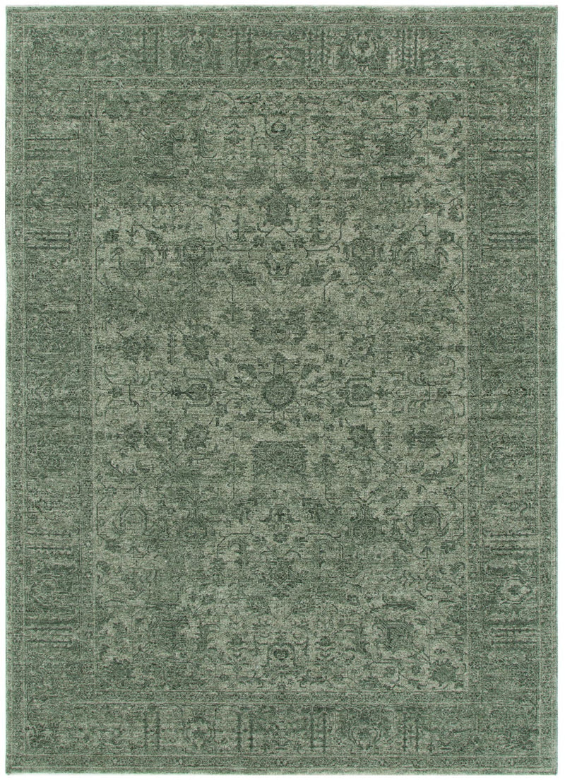 Chobi Essence Border Green Rug