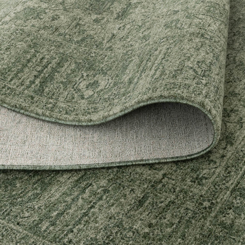 Chobi Essence Border Green Rug