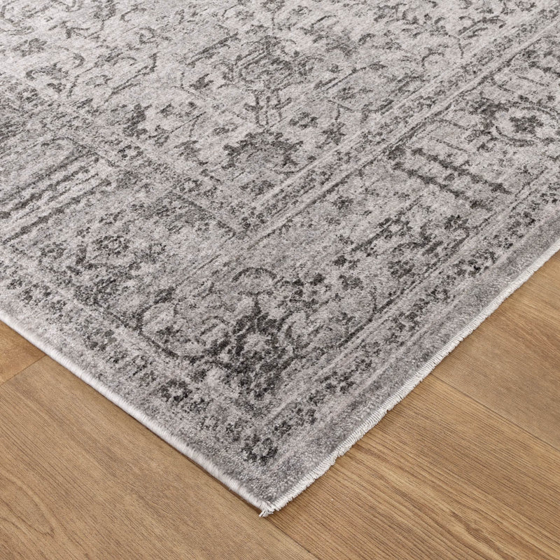 Chobi Essence Border Grey Rug