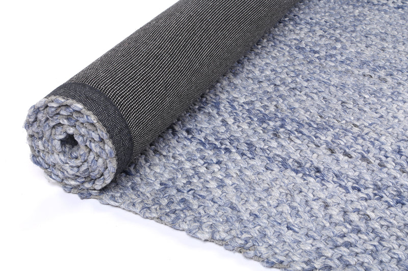 Mynk Chignon Blue Wool Blend Rug