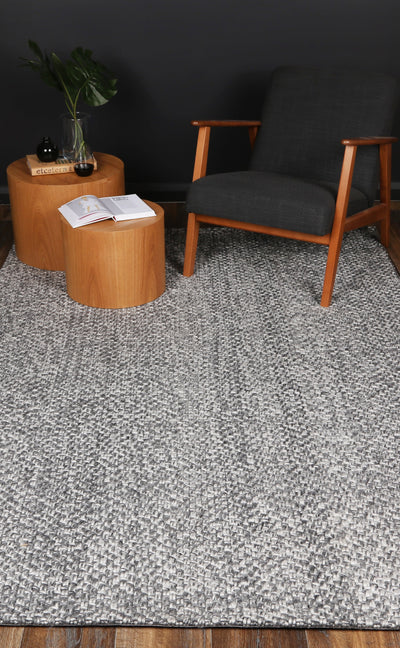 Mynk Chignon Charcoal Wool Blend Rug