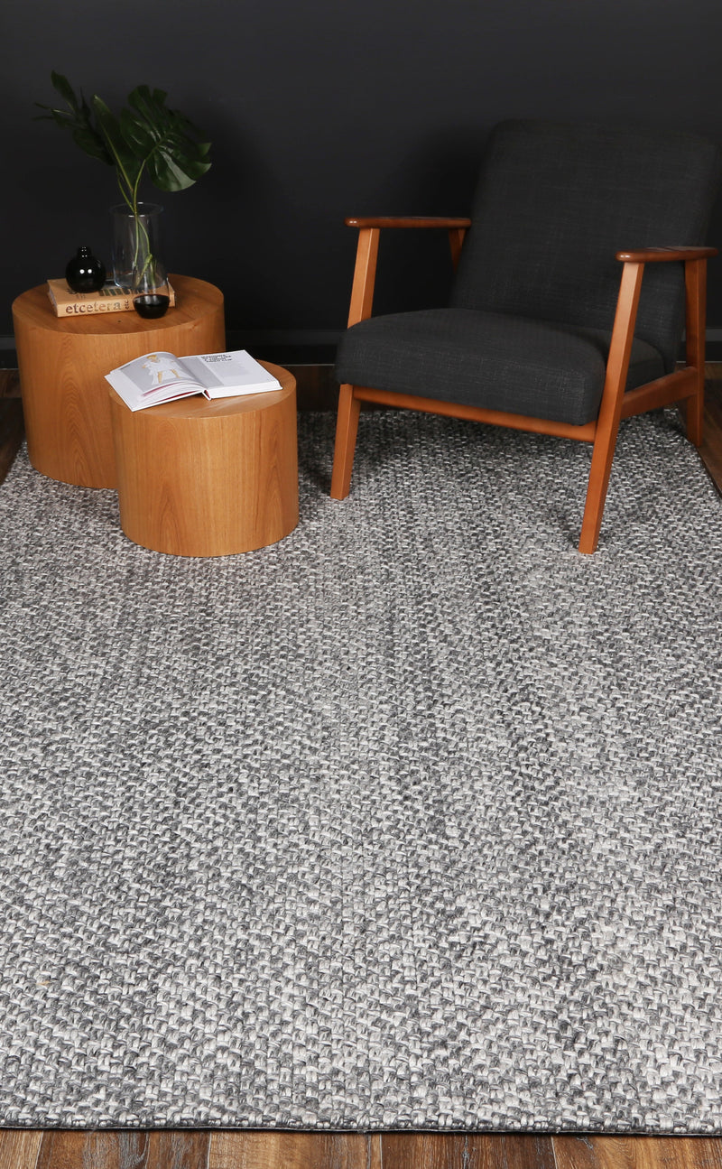 Mynk Chignon Charcoal Wool Blend Rug