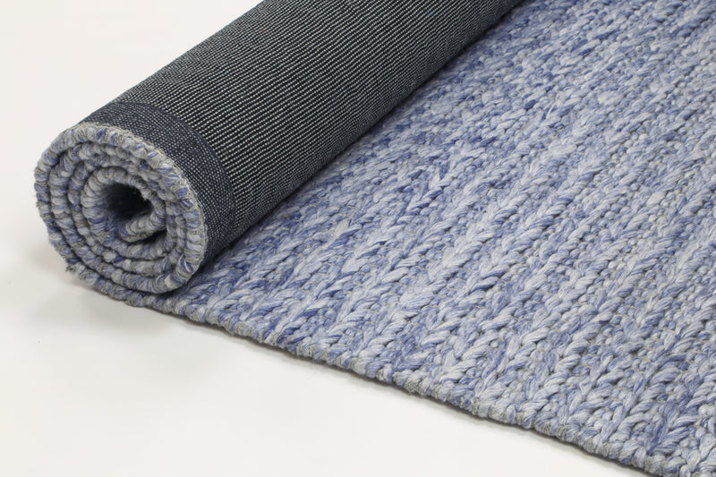 Mynk Cue Blue Wool Blend Rug