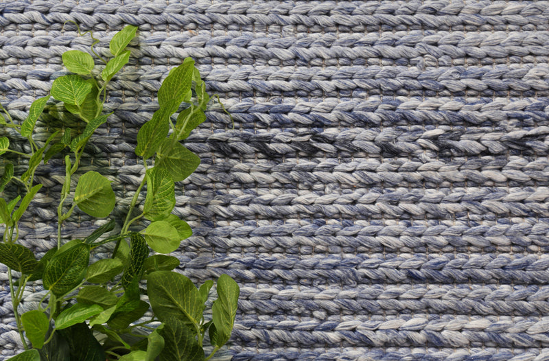 Mynk Cue Blue Wool Blend Rug