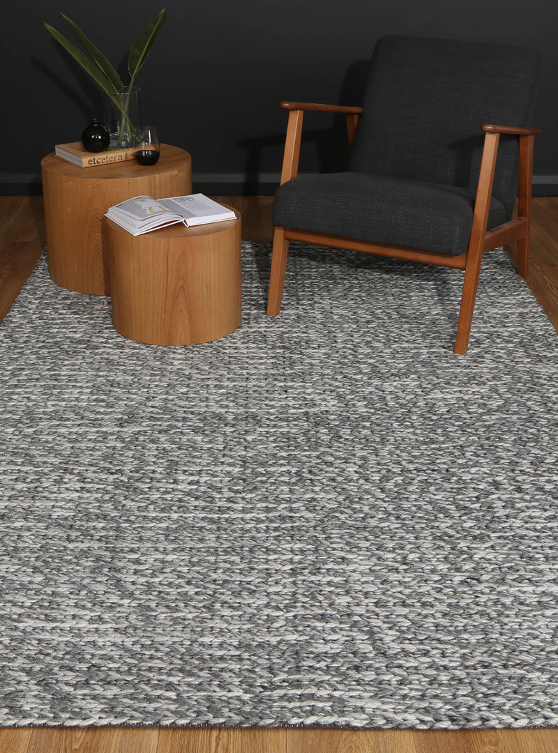 Mynk Cue Charcoal Wool Blend Rug