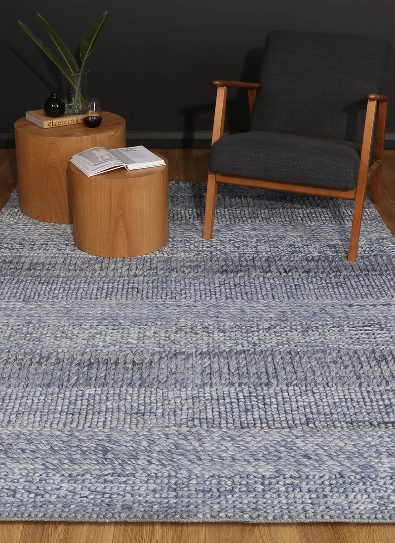 Mynk Grace Blue Wool Blend Rug