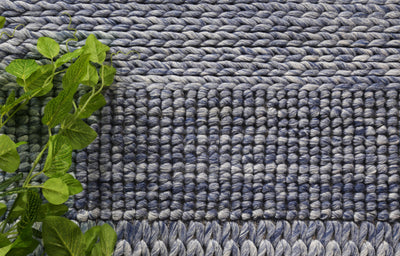 Mynk Grace Blue Wool Blend Rug