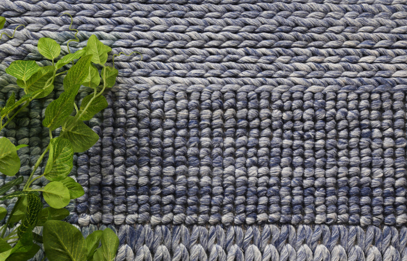 Mynk Grace Blue Wool Blend Rug