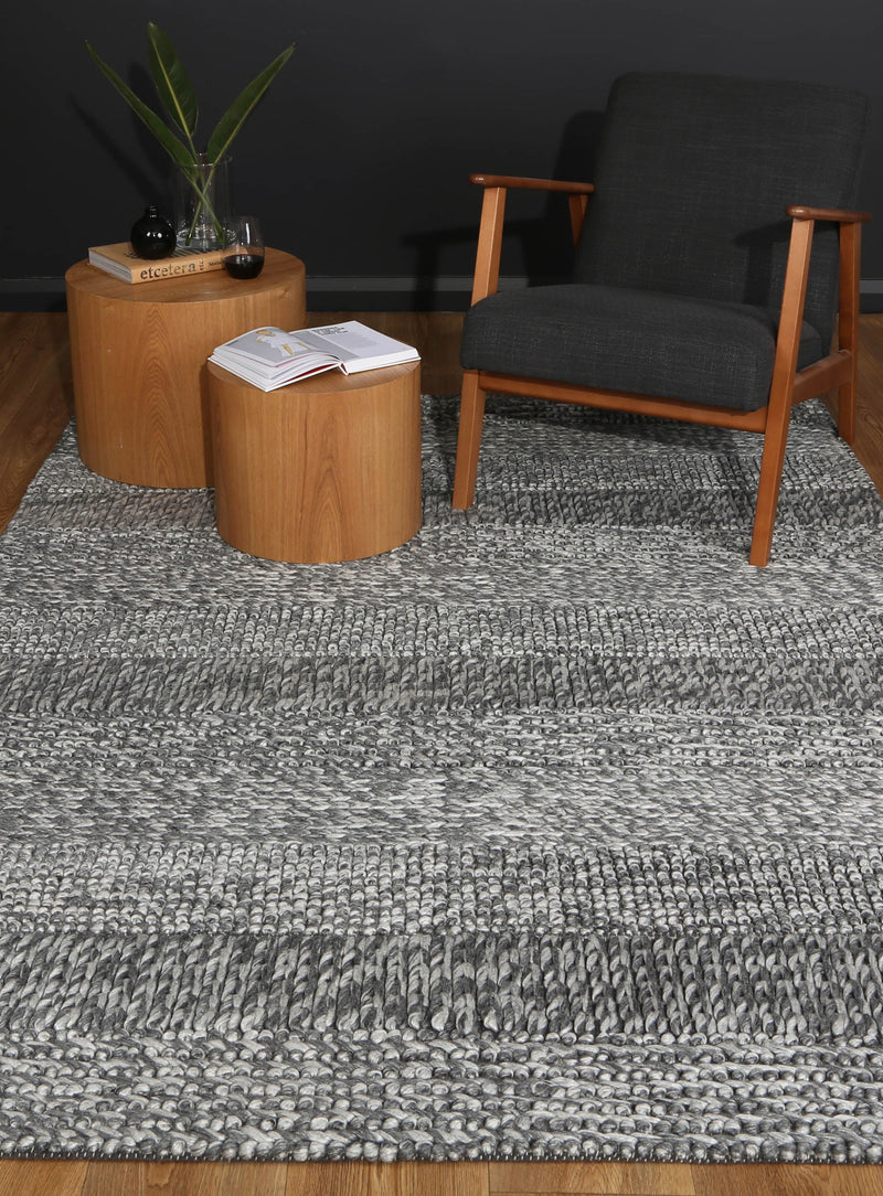 Mynk Grace Charcoal Wool Blend Rug