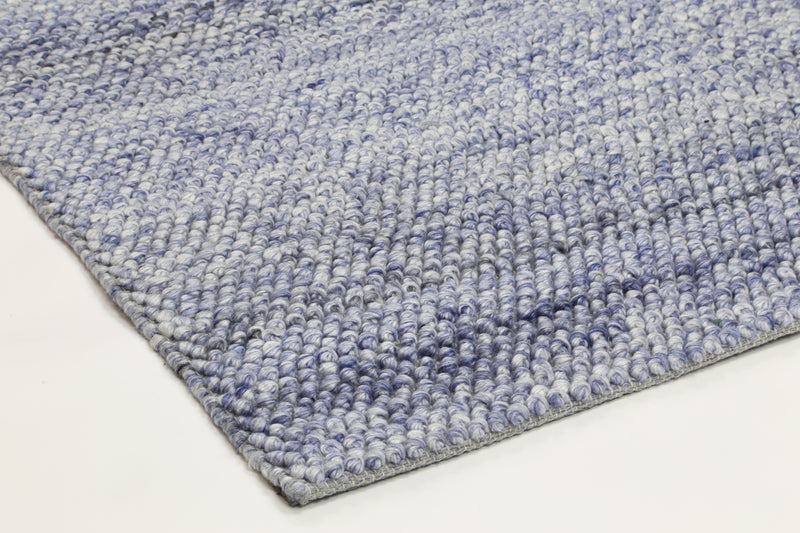 Mynk Loopy Blue Wool Blend Rug