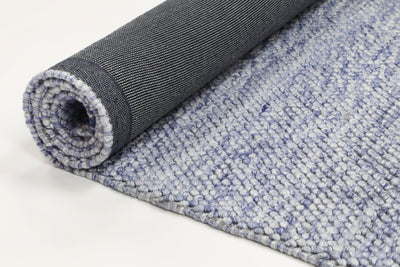 Mynk Loopy Blue Wool Blend Rug