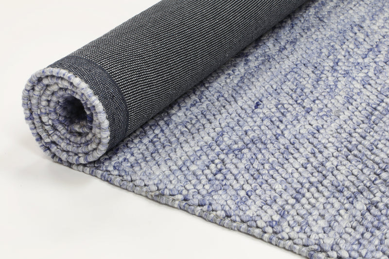 Mynk Loopy Blue Wool Blend Rug