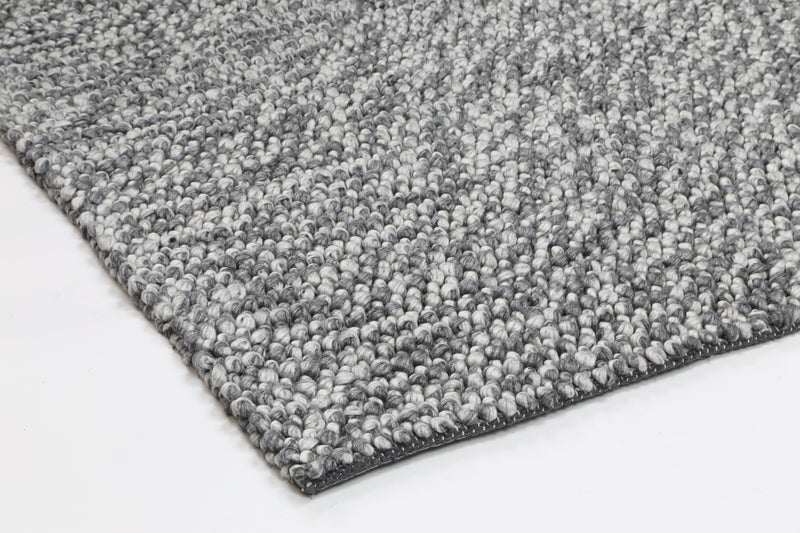 Mynk Loopy Charcoal Wool Blend Rug