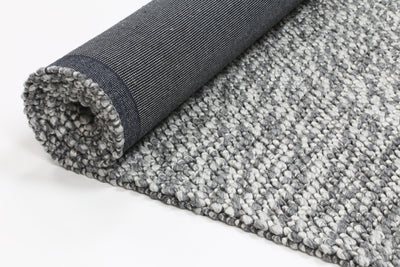 Mynk Loopy Charcoal Wool Blend Rug