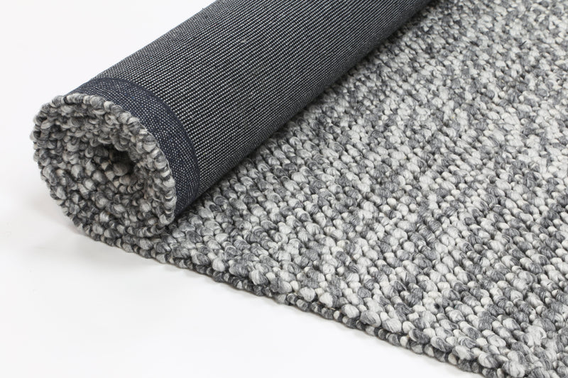 Mynk Loopy Charcoal Wool Blend Rug