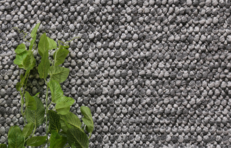Mynk Loopy Charcoal Wool Blend Rug
