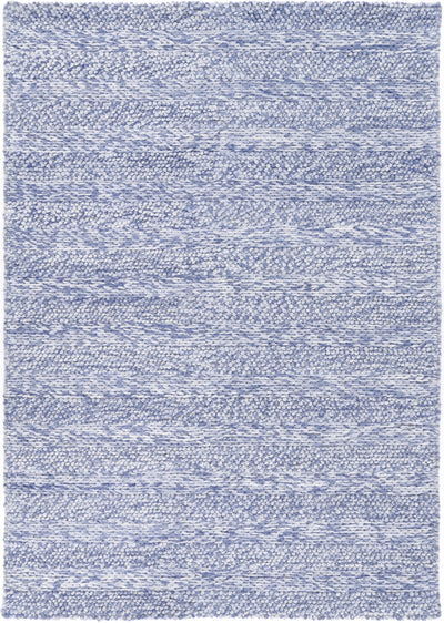 Mynk Ringlets Blue Wool Blend Rug