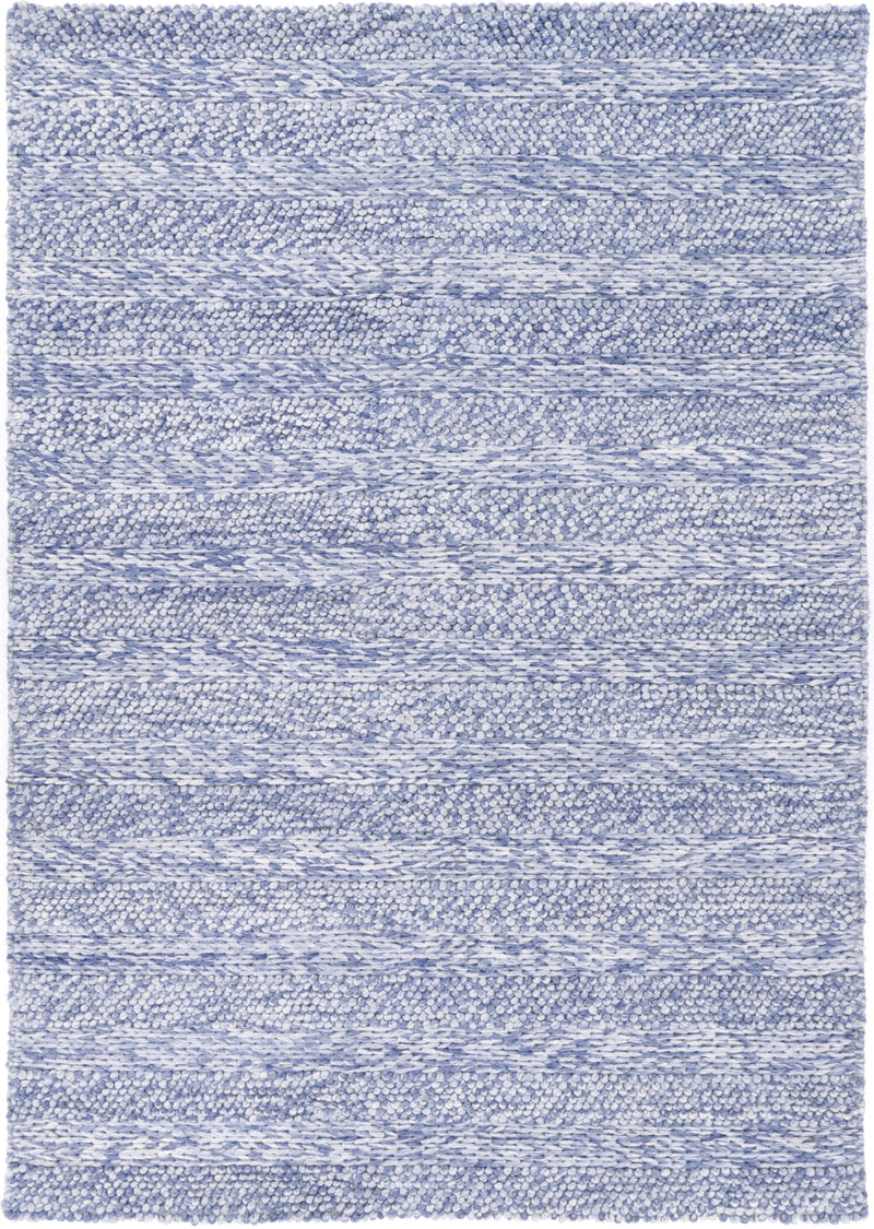 Mynk Ringlets Blue Wool Blend Rug